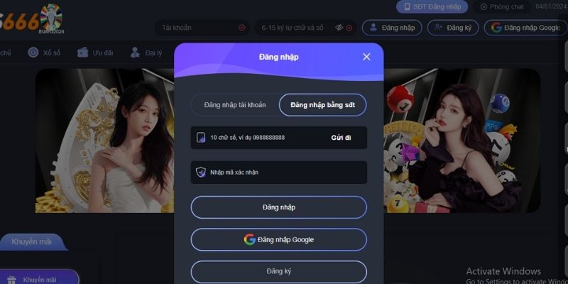 Các bước hướng dẫn đăng nhập S666